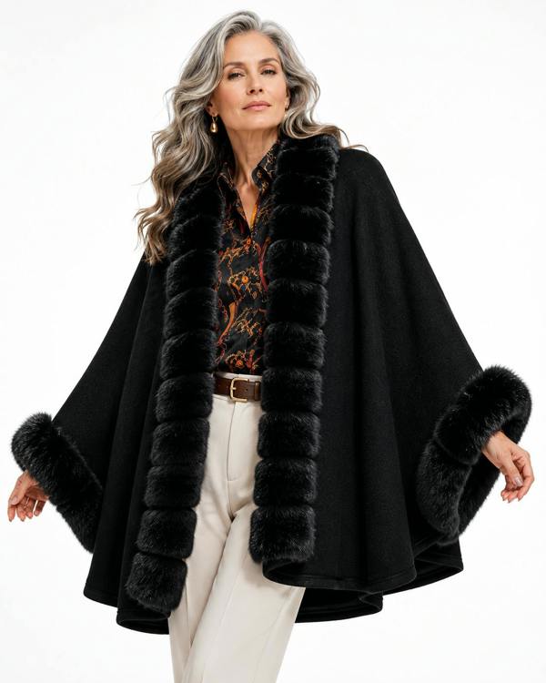 Claudio Lugli The Winter Empress Faux Fur Cape