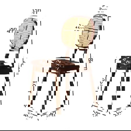 James Rattan Dining Chair, Solid Wood-Rit Concept-Rit Concept