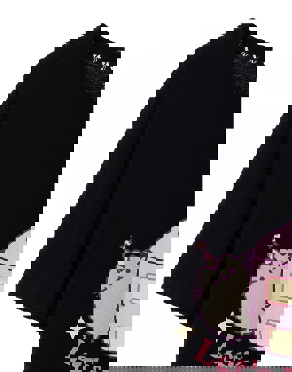 Pusheen Womens Black Let's Pawty Short Sleeved T-Shirt