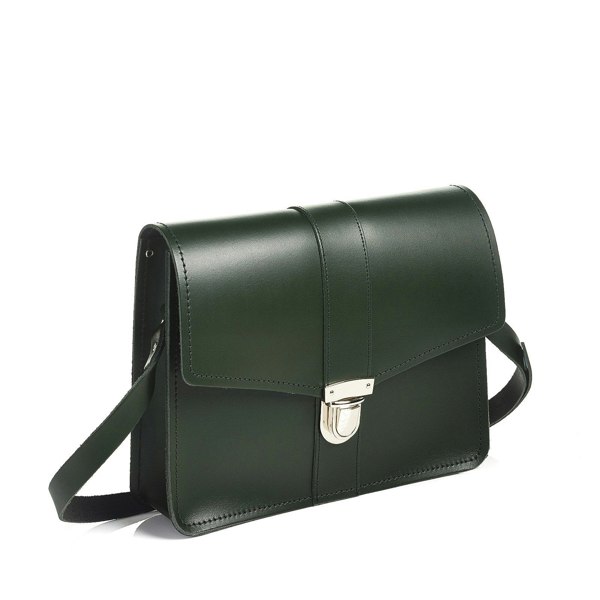 Zatchels Leather Shoulder Bag - Ivy Green