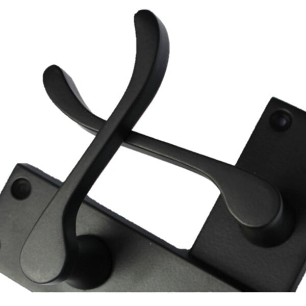 EDH Door Hardware Matt Black Victorian Scroll Door Handles – Handle Only, Handle + Lock or Lock Only – 150mm x 43mm