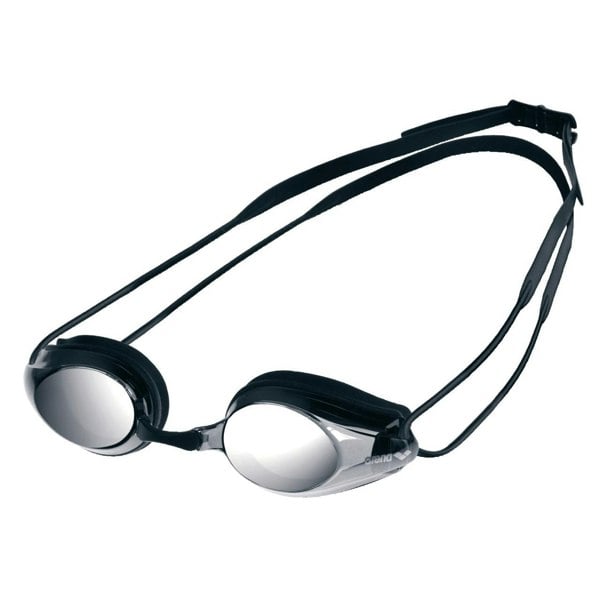Arena Unisex Adult Tracks Mirror Swimming Goggles - Black/Smoke