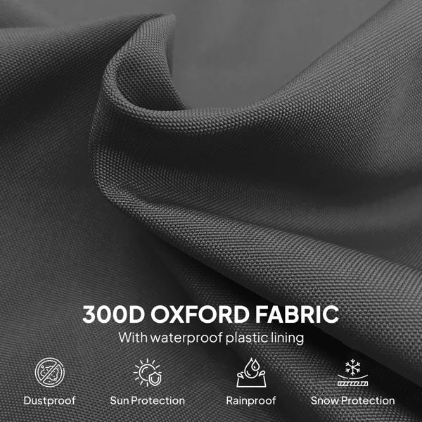 Black 300D Oxford fabric umbrella cover with textured weave finish