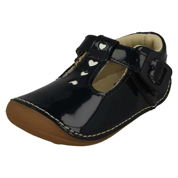 Clarks Girls Clarks Casual Pre Walker Shoes with Heart Detail Tiny Beat T