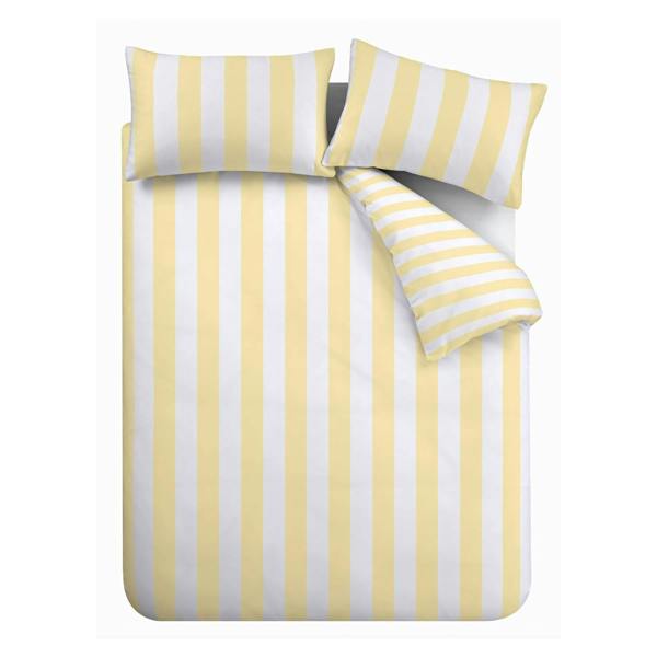 Cove Stripe Yellow Duvet Cover Set