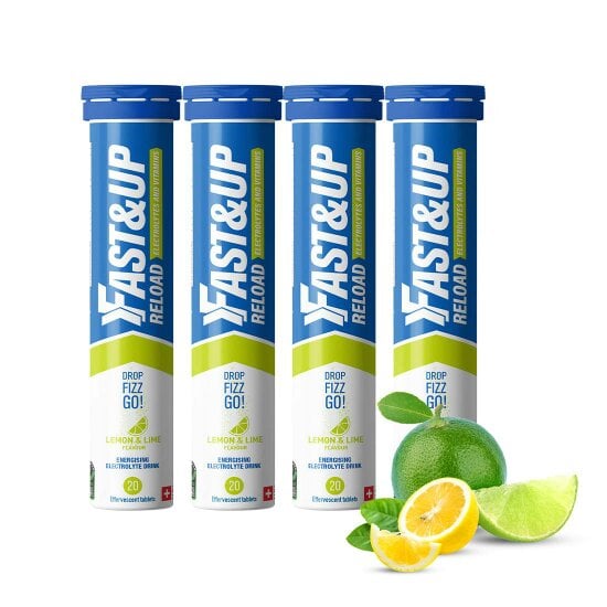 Reload - Electrolyte Tablets for Instant Hydration & Energy - Lime & Lemon Flavour, Pack of 4
