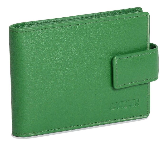 SADDLER Robyn Compact Leather Card Wallet – Handmade by Saddler | RFID Protected & Gift Boxed - Jelly Bean