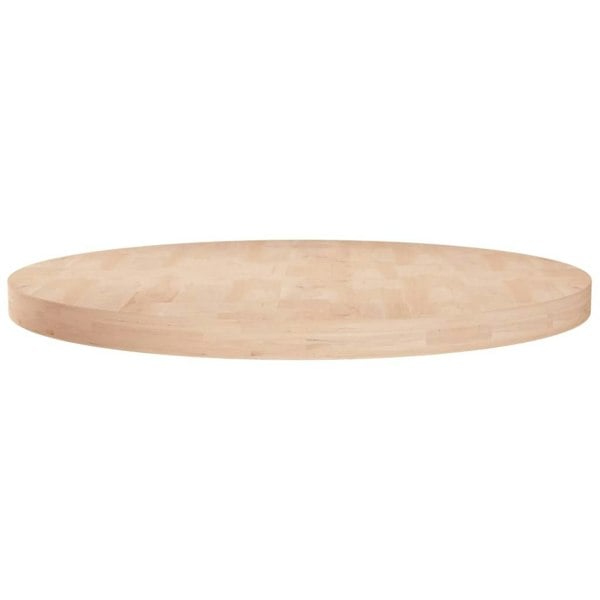 Berkfield Round Table Top �_�”�_70x4 cm Untreated Solid Wood Oak