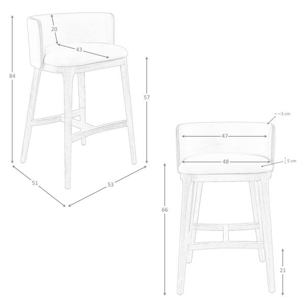 Angel Cerdá Brown Leatherette Stool 4158
