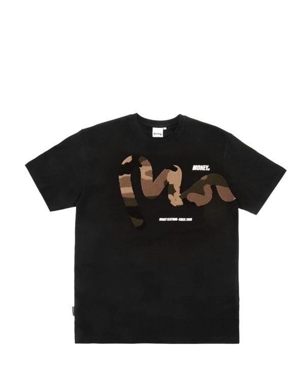 Money Chenille Big Sig Camo Tee - Black