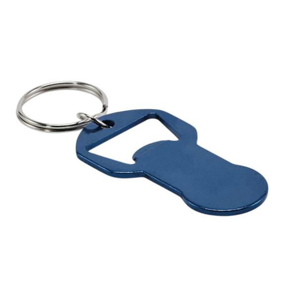 MidOcean Clave Recycled Aluminium Bottle Opener Keyring - French Navy - 