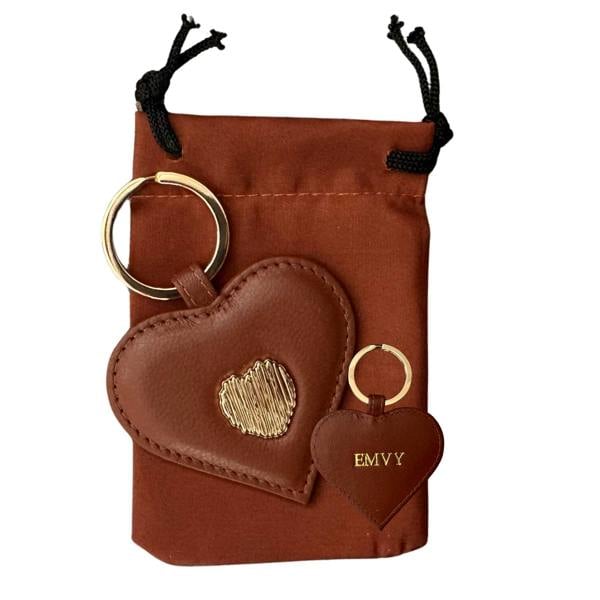 Love EMVY Signature Heart Leather Keyring With Giftbag