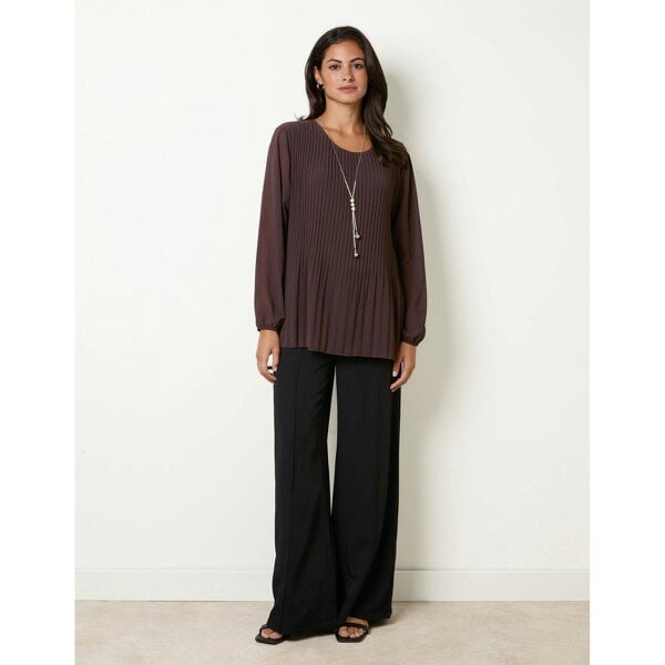 Blue Vanilla Pleated Blouse