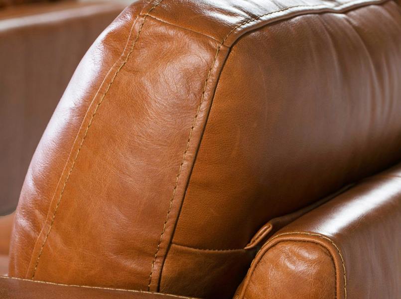 Angel Cerdá Brown leather sofa 6046/6047