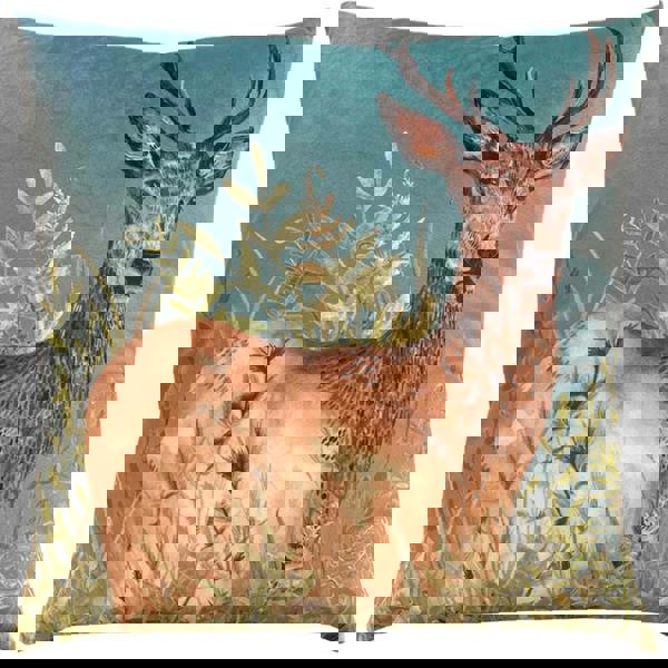 Wylder Willow Stag Cushion Cover - Cyan