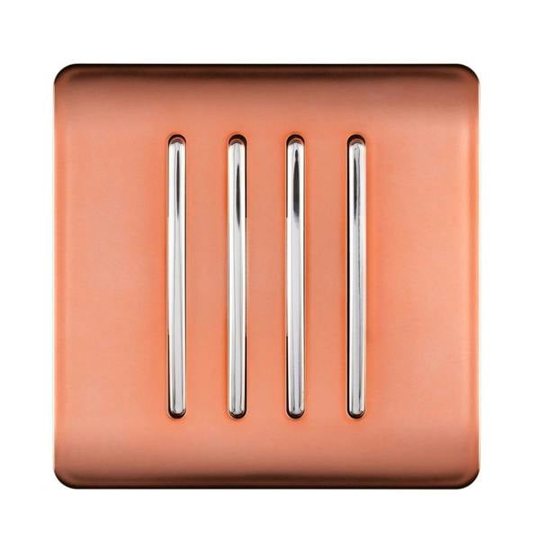 Trendi Switch 4 Gang 1 or 2 way Rocker Light Switch in Copper