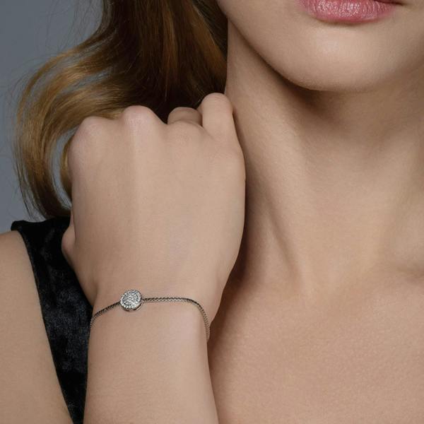 Celestial Disc Bracelet with Cubic Zirconia Stones - namana.london