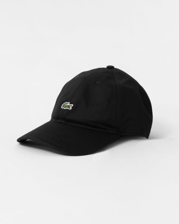 Lacoste Mens Organic Cotton Twill Cap - Black 031