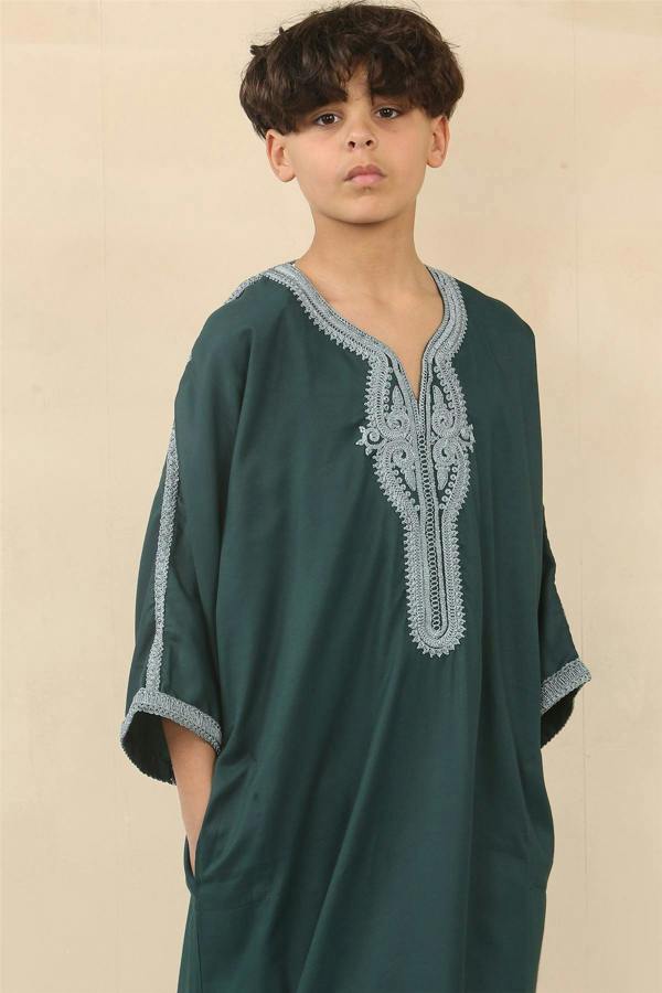 Infinity Leather Kid's Boys Moroccan Thobe Jubba Robe Eid Djellaba Gandoura