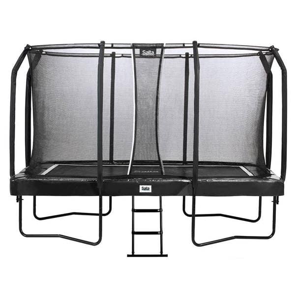10ft x 7ft Salta Black Rectangular First Class Trampoline with Enclosure (5375A)