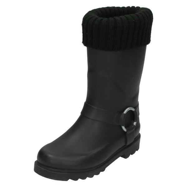 Spot On Girls Spot On Ring Strap Wellington Boots