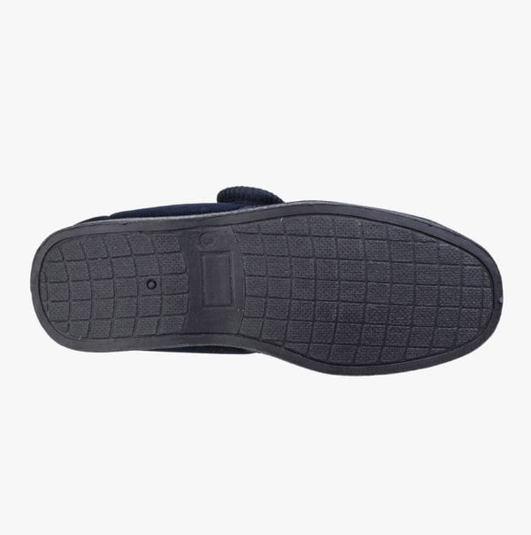 Fleet & Foster SAM Mens Velour Full Slippers Navy