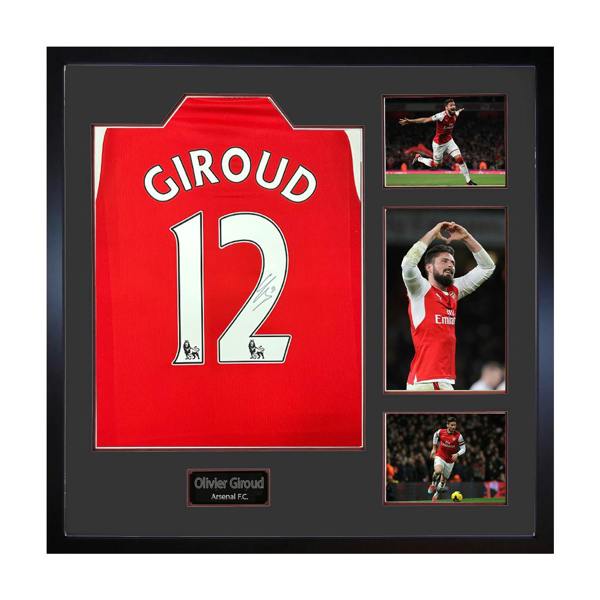 Olivier Giroud Signed Arsenal Shirt Elite Frame