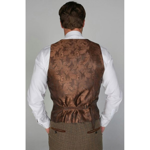Paul Andrew Ralph - Men's Tweed Brown Waistcoat