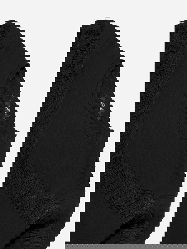 Balmain Girls Fringed Sweatshirt in Black