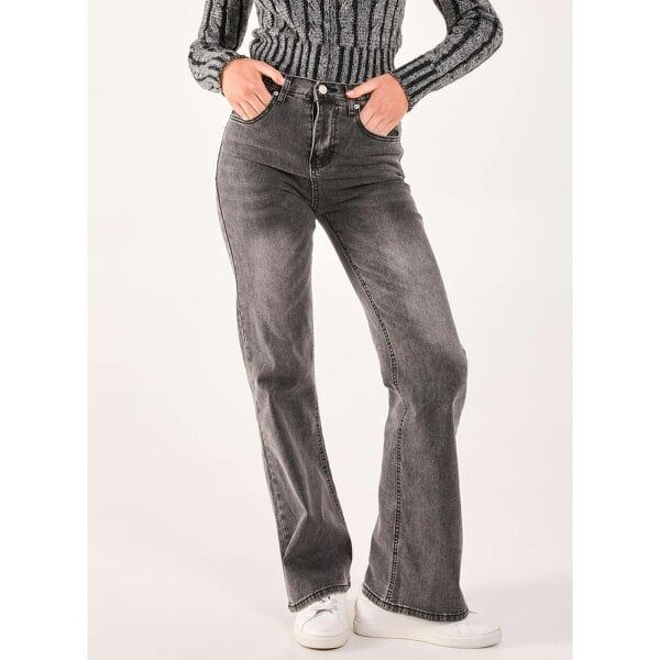 Pink Vanilla Washed Relaxed Fit High Waist Jeans