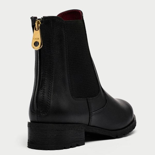 Calla Alice Boots for Bunions & Wide Feet - Black Leather