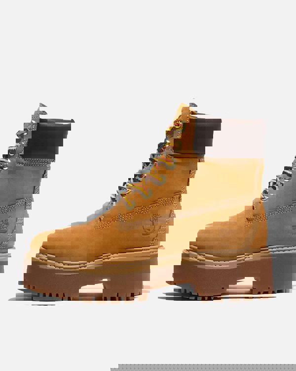 Timberland Stone Street Womens 6-Inch Waterproof Platform Boot - Wheat - CHO - Designer Womens Platform Boots