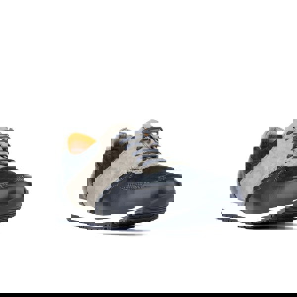 Embassy London San Francisco - Navy & Grey - Men's lace-up leather & suede trainer