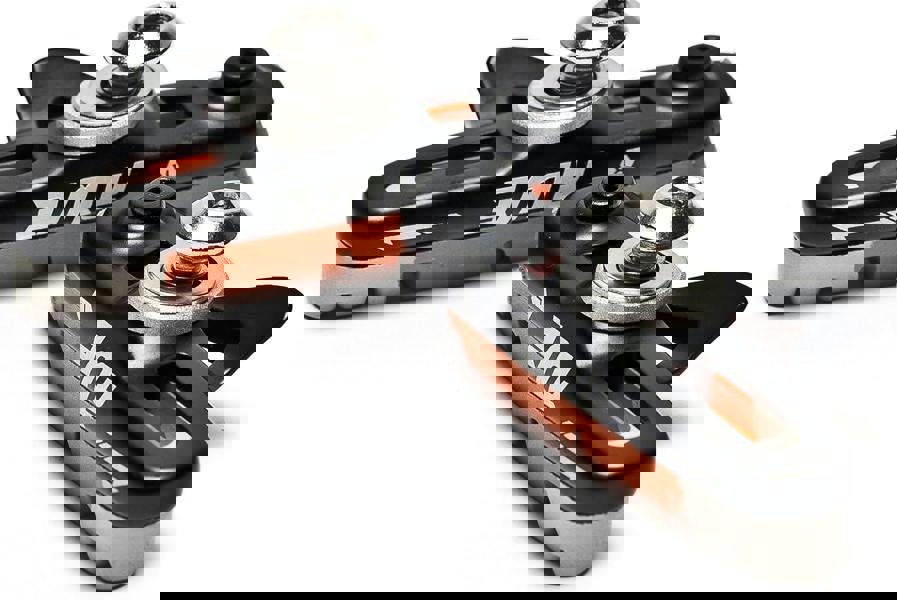 Awe Black Cassette Road 55mm Brake Blocks Grey/Orange/White