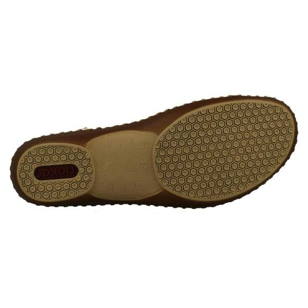 Rieker Ladies Rieker T-Bar Cut Out Detailed Antistress Shoes M1655