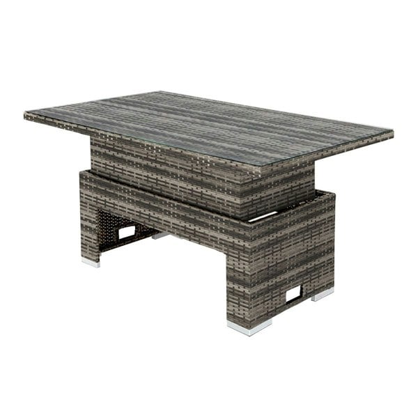 Oseasons Rattan Rising Table in Walnut Grey