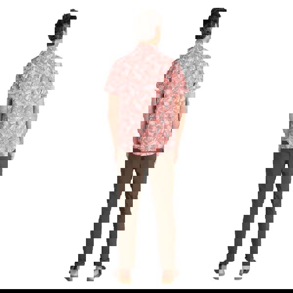 Mountain Warehouse Mens Tropical Leaves Short-Sleeved Shirt - Rust - 