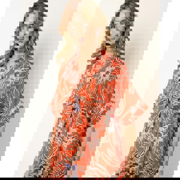 Blue Vanilla Oversized Shirt Midi Dress