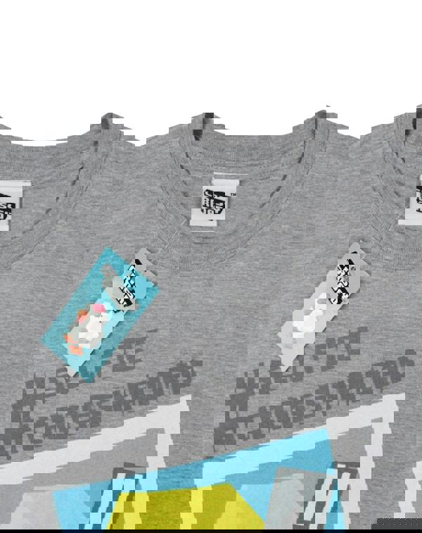 Crossy Road Mens Grey Selfie Short Sleeved T-Shirt