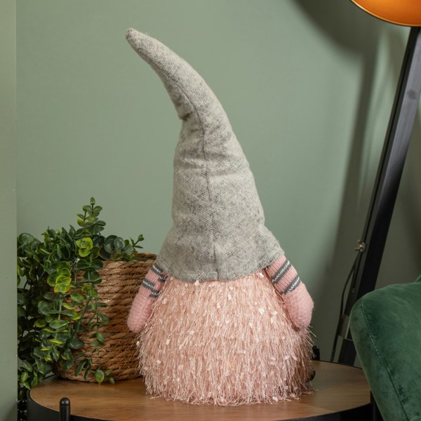 Samuel Alexander 30cm Christmas Male Gonk with LED Light - Grey Hat