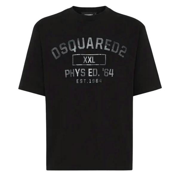DSquared2 Mens Phys Ed Military Logo T-Shirt - Black - 
