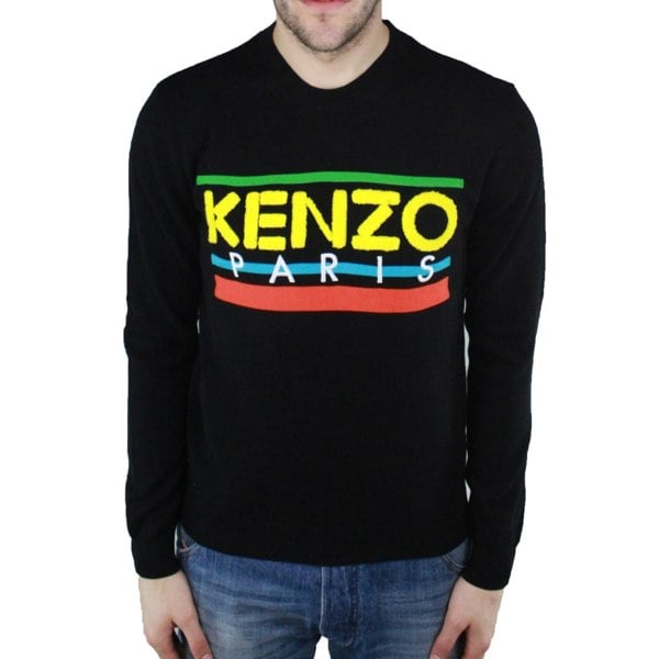 Kenzo Paris Bold Logo Black Sweatshirt