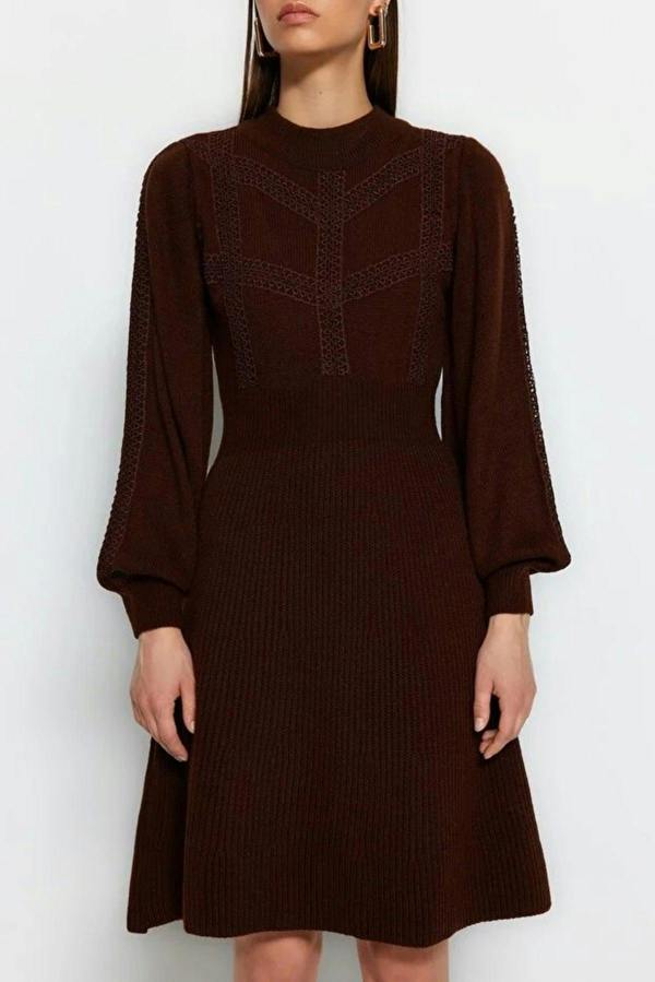 WOVCOR Mini Knit Lace Dress