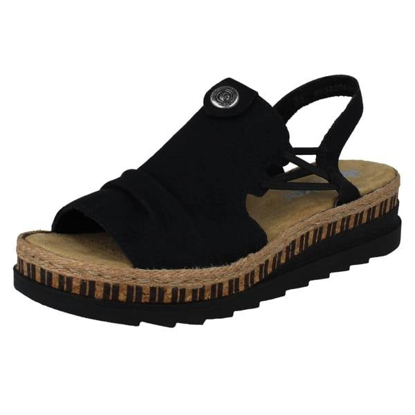 Rieker Ladies Rieker Slingback Wedge Sandals V7972