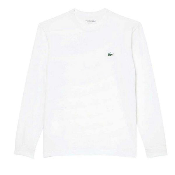 Lacoste Mens Long-Sleeved T-Shirt - White - 