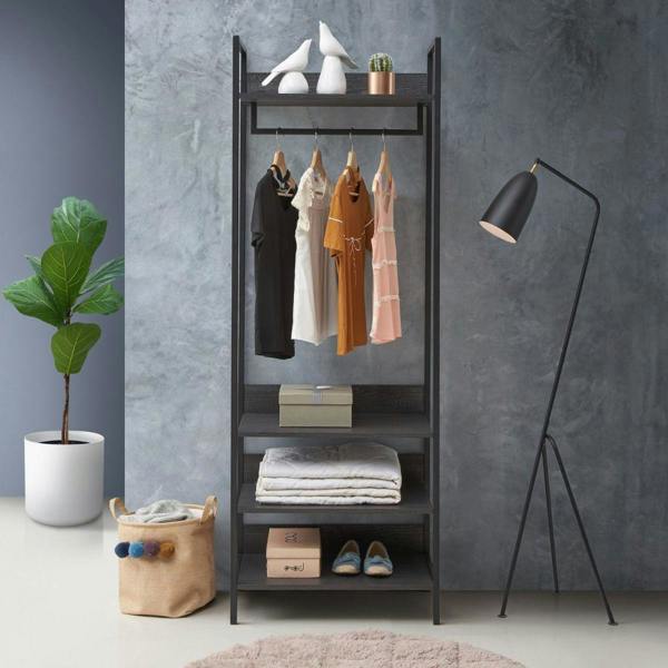 Timber Art Design 4 Tier Zahra Bedroom Double Open Wardrobe Furniture Storage Cupboard