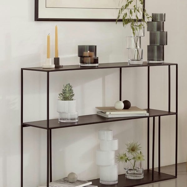 LSA Chalk White Tier Lantern Vase 13.5cm