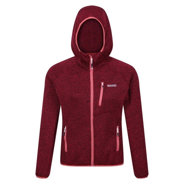 Regatta Women's Newhill Marl Hooded Fleece Jacket - Rumba Red