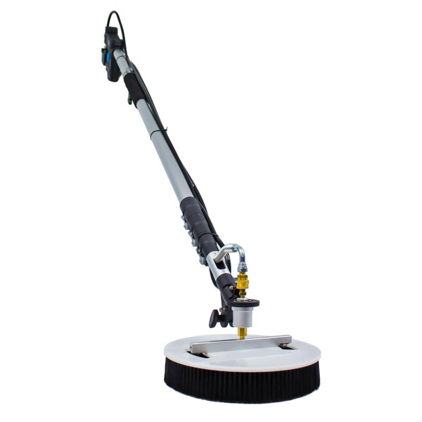 Equip2clean Aquaspray® Rotary Solar Panel/Roof Cleaning Brush With 18ft Telescopic Lance