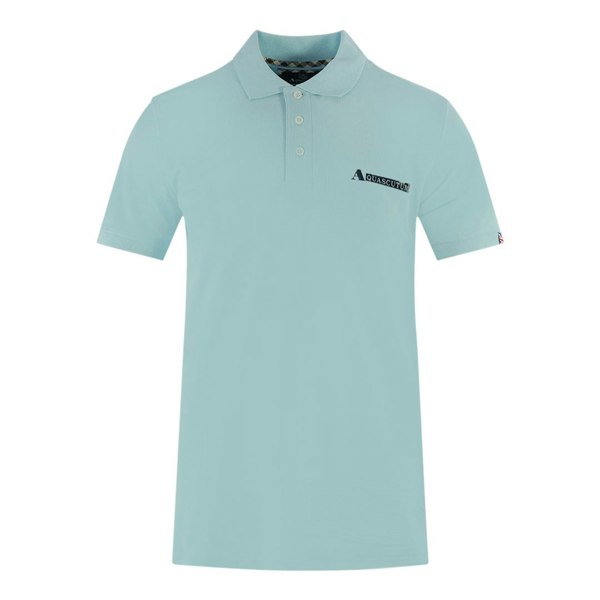 Aquascutum Boxed Logo Polo Shirt - Light Blue